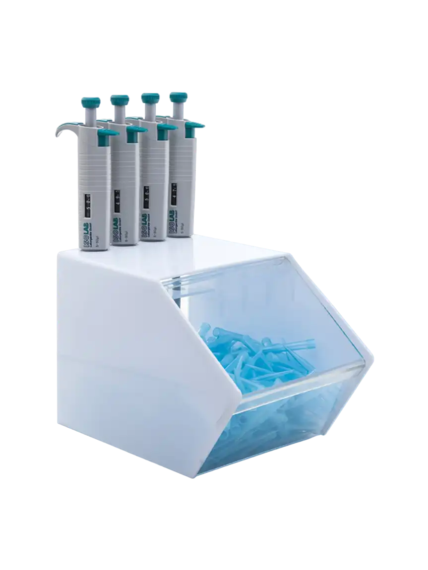ISOLAB Mikropipet Standı - 4 Pipet İçin - Kutulu