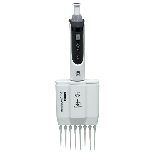 Brand 705900 Transferpette ® S-8 0.5-10 µl 8 Kanallı Ayarlanabilir Hacimli Otomatik Pipet