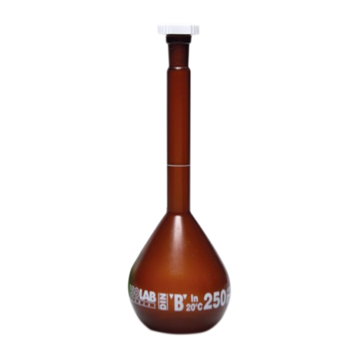 ISOLAB Balon Joje - P.P - Amber - B Kalite - Beyaz Skala - 500 ml - NS 19/26