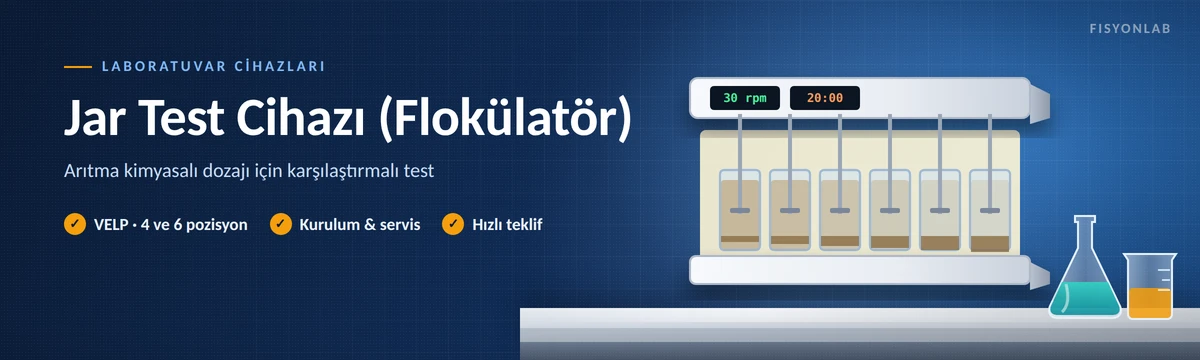 FisyonLab jar test cihazı flokülatör