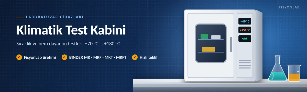FisyonLab klimatik test kabini sıcaklık ve nem testi