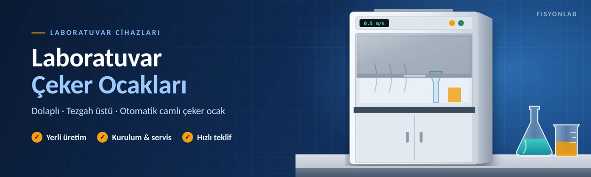 FisyonLab laboratuvar çeker ocakları: dolaplı, tezgah üstü ve otomatik camlı modeller