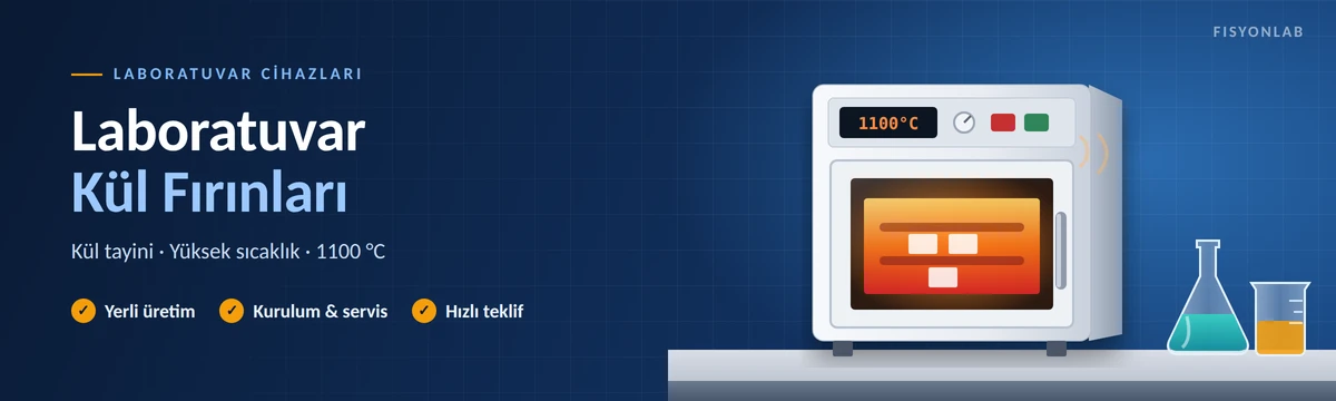 FisyonLab laboratuvar kül fırınları: 4-22 litre, 1100 °C kül tayini fırınları
