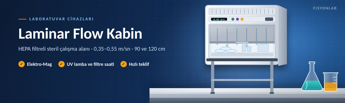 Laminar flow kabin: HEPA filtreli steril çalışma kabini
