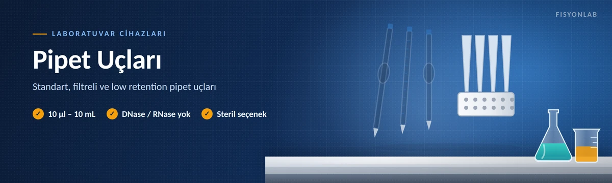 FisyonLab standart ve filtreli pipet ucu çeşitleri