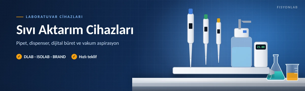 FisyonLab otomatik pipet, dispenser ve dijital büret