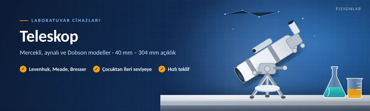 Teleskop: mercekli, aynalı ve Dobson laboratuvar ve astronomi teleskopları