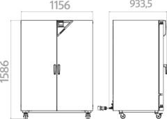 Binder FED 720 Fanlı 741 Litre Etüv Zaman Fonksiyonlu ( Kuru Hava Sterilizatörü ) +10°C ... +300°C