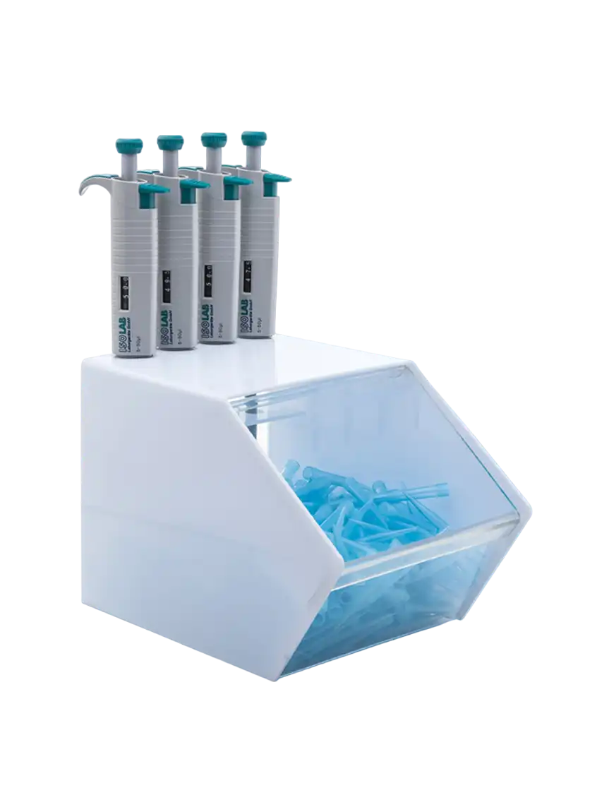 ISOLAB Mikropipet Standı - 4 Pipet İçin - Kutulu