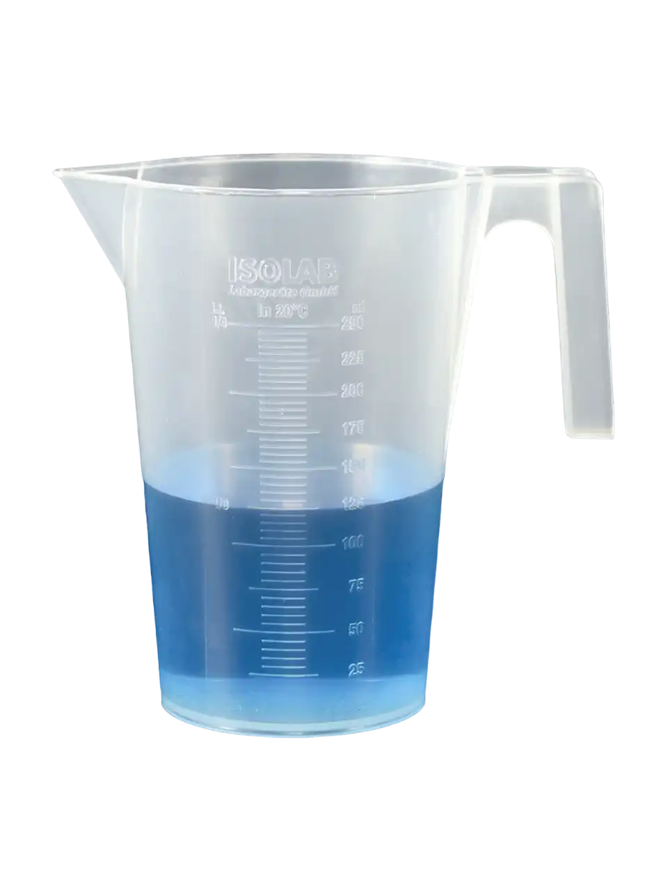 ISOLAB Beher - Kulplu - P.P - Kısa Form - Kabartma Skala - 2000 mL