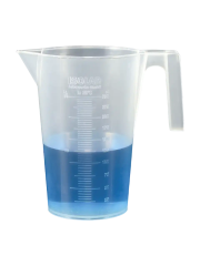 ISOLAB Beher - Kulplu - P.P - Kısa Form - Kabartma Skala - 2000 ml