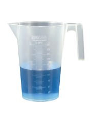ISOLAB Beher - Kulplu - P.P - Kısa Form - Kabartma Skala - 3000 ml