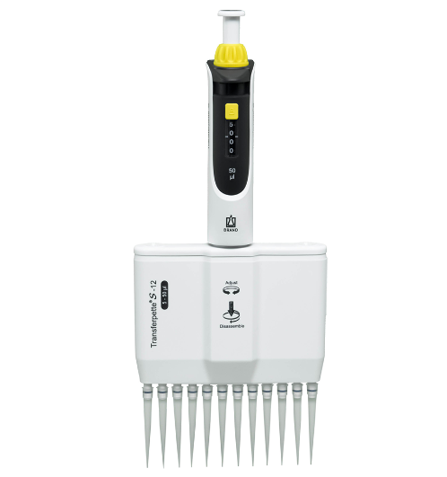 Brand 705926 Transferpette ® S-12 5-50 µl 12 Kanallı Ayarlanabilir Hacimli Otomatik Pipet