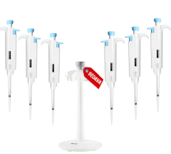 DLab DL SET 4 Micropipet Plus 6 Adet Otomatik Pipet Ve Standı 0.5-10 µl, 10-100 µl, 100-1000 µl, 2-20 µl, 20-200 µl, 200-1000 µl