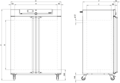 Memmert UN750 Fansız Etüv 749 Litre ( Kuru Hava Sterilizatörü ) +20°C ... +300°C