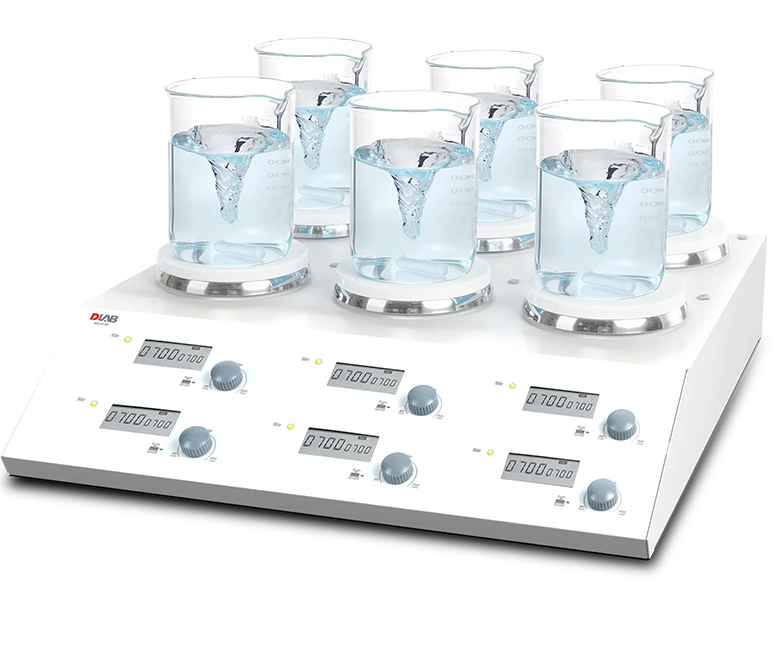 DLAB MS-M-S6 6 Bölmeli Dijital Manyetik Karıştırıcı 6 x 3 Litre 200-1500rpm