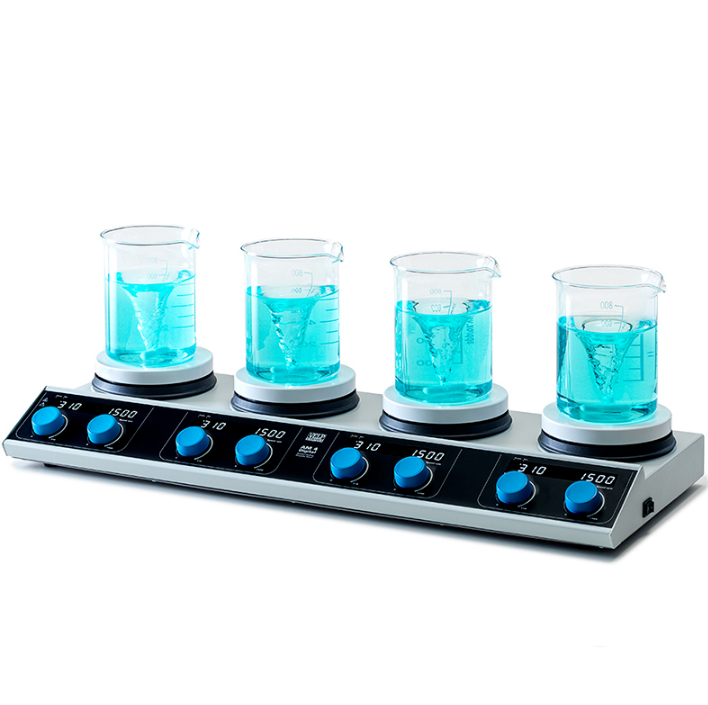 Velp AM4 Digital 4 Bölmeli Isıtıcılı Manyetik Karıştırıcı 4 X 20 Litre / 310 °C / 1500 rpm