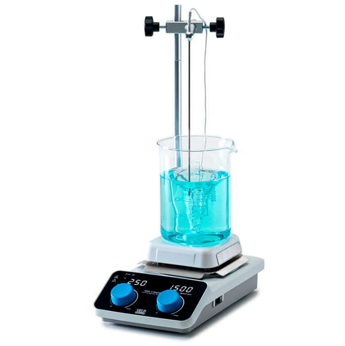 Velp AREC 4 Dijital Seramik Plakalı Isıtıcılı Manyetik Karıştırıcı ve Pt100 Sıcaklık Prob Seti  5 Litre / RT+... 550 °C / 100... 1500 rpm