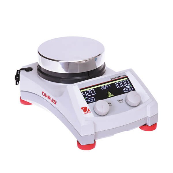 Ohaus e-G71HSRDM Isıtıcılı Manyetik Karıştırıcı 80-1600 rpm / Ort. Sıc. +5-380°C 20 L 13.6 cm Dairesel Alüminyum Dijital