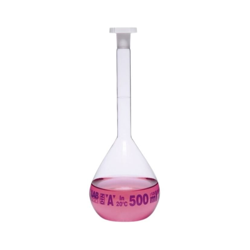 ISOLAB Balon Joje - Standard - Şeffaf - A Kalite - Grup Sertifikalı - Mavi Skala - 5 mL - NS 10/19