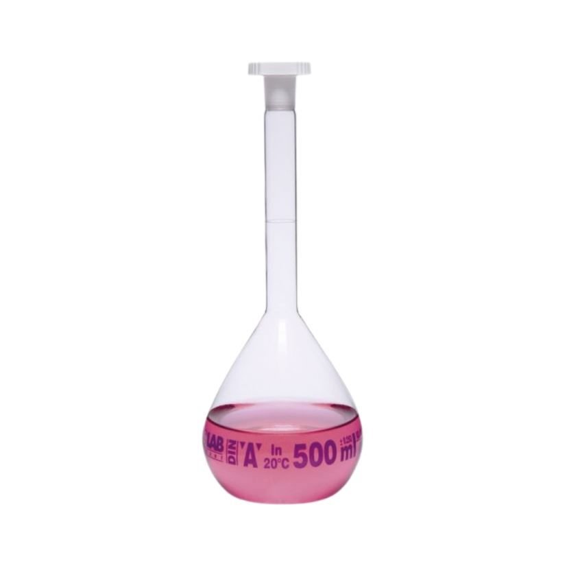 ISOLAB Balon Joje - Standard - Şeffaf - A Kalite - Grup Sertifikalı - Mavi Skala - 20 mL - NS 10/19