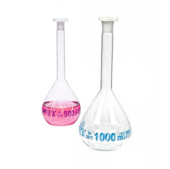 ISOLAB Balon Joje - Yüzey Kaplı - Standard - Şeffaf - A Kalite - Grup Sertifikalı - Mavi Skala - 200 mL - NS 14/23