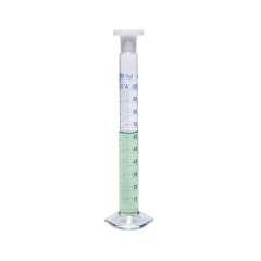ISOLAB Mezür - Çalkalama - Hexagonal Cam Tabanlı - A Kalite - Grup Sertifikalı - Mavi Skala - 10 ml