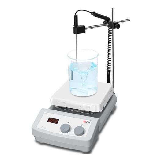 DLab MS7-H550-S Set 2 Isıtıcılı Manyetik Karıştırıcı 1.500 rpm 550 ℃ 10 Litre ( Sıcaklık Sensörü ve Stand Dahildir)