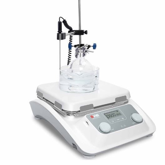 DLab MS10-H500-Pro Set 1 Isıtıcılı Manyetik Karıştırıcı 1.500 rpm 500 ℃ 30 Litre ( Sıcaklık Sensörü ve Stand Dahildir )